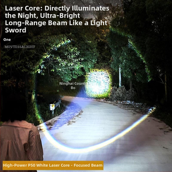 Tarpvalstybinis lauko patrulio prožektorius, didelio nuotolio, stiprus šviesos žibintuvėlis, nešiojamas įkrovimas, mažas traukiamas teleskopinis didmeninis prožektorius P50