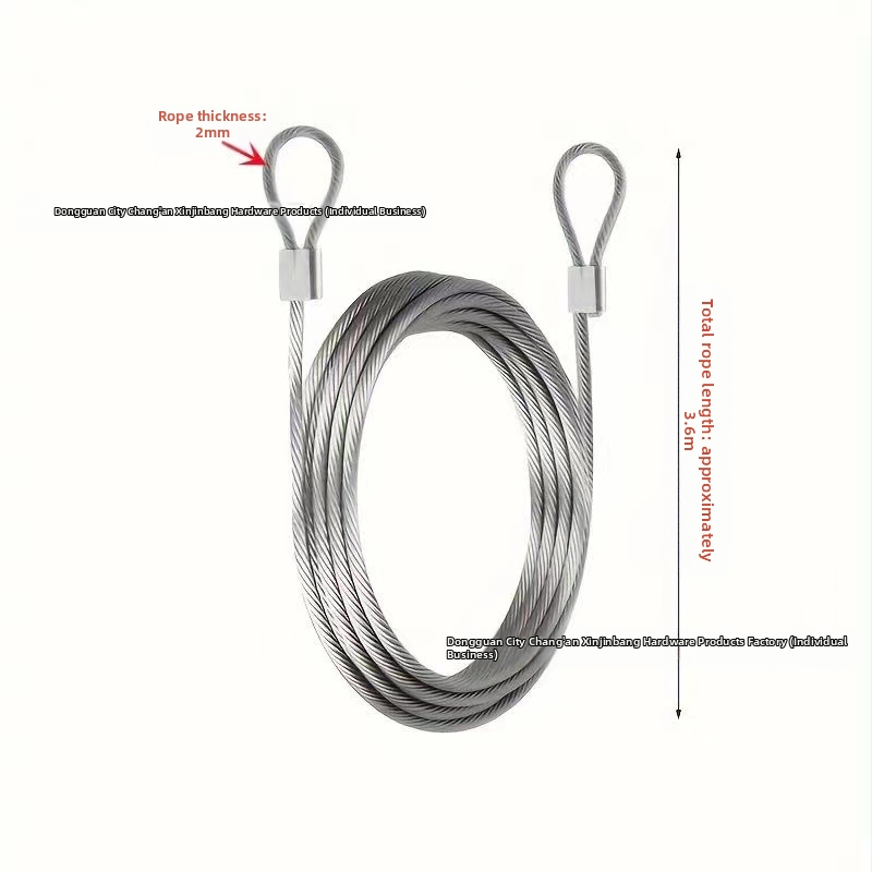 Гумирано стоманено въже от неръждаема стомана, издръжливо въже за дрехи, за външна употреба, за вътрешна употреба, универсално стоманено въже