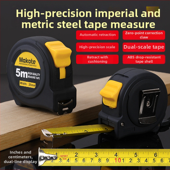 Užsienio prekybos britų juosta 5 m 3 m plieninė juosta sustorinta dilimui atspari liniuotė didelio tikslumo dėžutės matavimo juosta