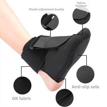 Ортеза за крака с регулируема вътрешна и външна противоплъзгаща протекторна опора за крака, фасция с непрекъснато разтягане, фабрика за търговия на едро