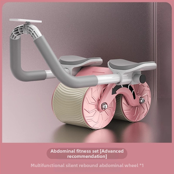 Kahe rattaga kõhulihaste ratas automaatne tagasilöögist kõhu kokkutõmbav kõhulihaste treeningratas fitnessmasin kõhurullimise artefaktirull kõhulihaste tehase sirged juuksed