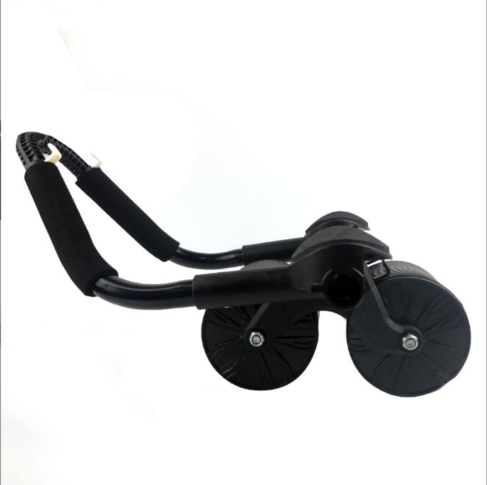 Kahe rattaga kõhulihaste ratas automaatne tagasilöögist kõhu kokkutõmbav kõhulihaste treeningratas fitnessmasin kõhurullimise artefaktirull kõhulihaste tehase sirged juuksed