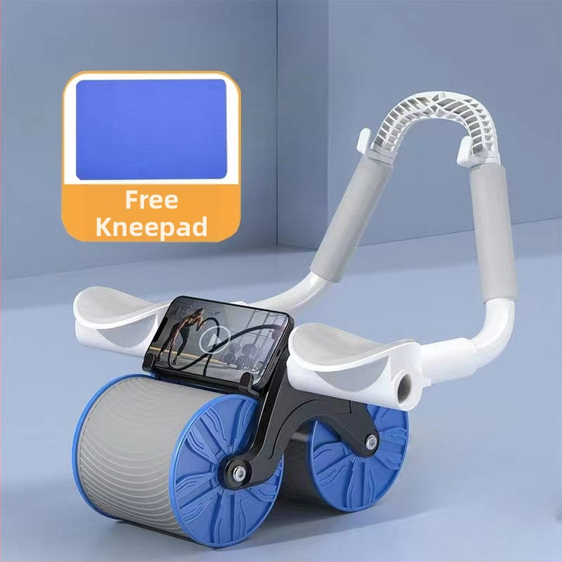 Kahe rattaga kõhulihaste ratas automaatne tagasilöögist kõhu kokkutõmbav kõhulihaste treeningratas fitnessmasin kõhurullimise artefaktirull kõhulihaste tehase sirged juuksed