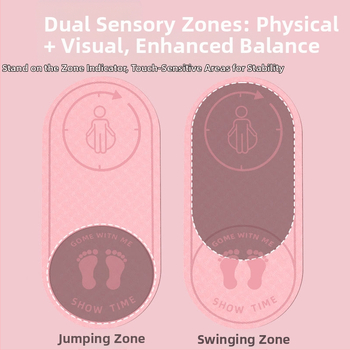 Στρώμα γιόγκα TPE Ειδικό χοντρό οβάλ σίγασης με αντιολισθητικό σχοινί, αθλητικό, γυμναστικό, μεγάλο σχοινί skipping mat