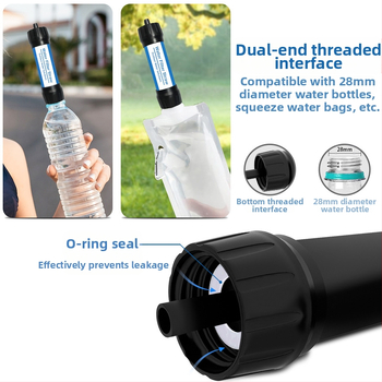 Εργοστασιακή μεμβράνη υπερδιήθησης άμεσης τροφοδοσίας φορητή εξωτερική μεμβράνη καθαρισμού νερού με άχυρο άμεσης κατανάλωσης φίλτρου μονού στρατιώτη