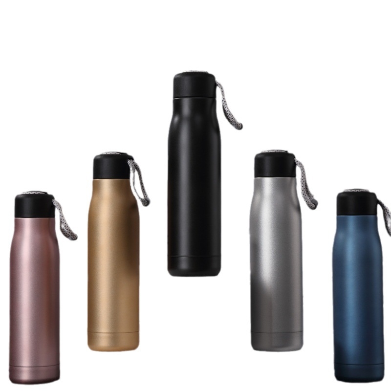 Termoszpohár Rozsdamentes acél Kreatív Vizespohár Sport Nagy Kapacitású Hordozható Egyszerű Kültéri Hordozható