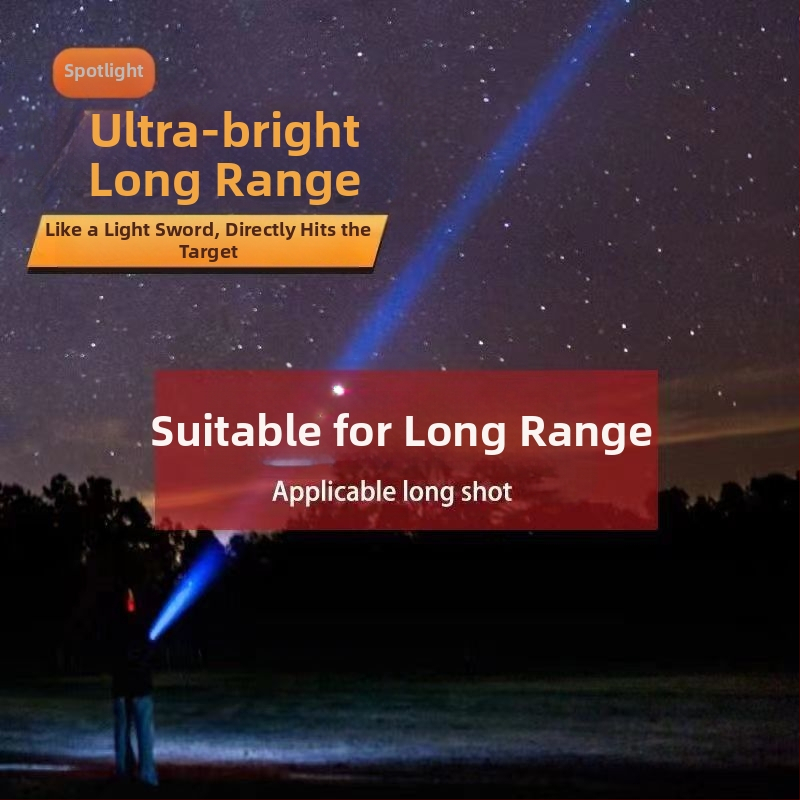 Многофункционален фенер, презареждащ се, преносим, интелигентен, дигитален, експлозивен, обемен, с приближение и USB, супер ярък.