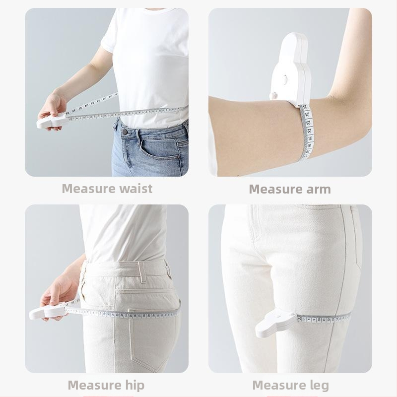 Трансгранично измерване на триобиколна мека линийка, автоматична фитнес линийка за измерване на обиколка на тялото, линийка за измерване на обиколка на талията, обиколка на крака, рулетка, домакинска рулетка