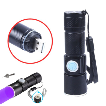Nagykereskedelmi 501 erős fényű zseblámpa LED erős fényű töltés háztartási hosszú lövés USB töltés mini alumínium ötvözet zseblámpa