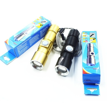 Χονδρικός φακός 501 με ισχυρό φως που οδήγησε ισχυρό φως φόρτισης οικιακής χρήσης με μακρινό USB που φορτίζει μίνι φακό από κράμα αλουμινίου