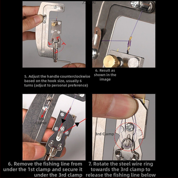 Устройство за бързо връзване на куки, ръчно устройство за връзване на риболов от неръждаема стомана, устройство за връзване на риба Bang Hook, устройство за връзване на риба с двойна кука, устройство за връзване на риболовна кука Subline