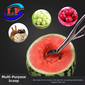 Nerūdijančio plieno ledų šaukštelis, ledų šaukštelis, vaisių kamuoliukų kasimo šaukštelis, sutirštintas, lengvai valomas ledų šaukštelis, ledų kamuoliukų kasimo šaukštelis