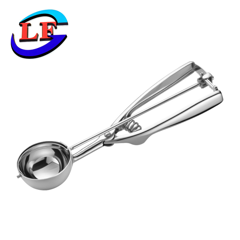 Nerūdijančio plieno ledų šaukštelis, ledų šaukštelis, vaisių kamuoliukų kasimo šaukštelis, sutirštintas, lengvai valomas ledų šaukštelis, ledų kamuoliukų kasimo šaukštelis