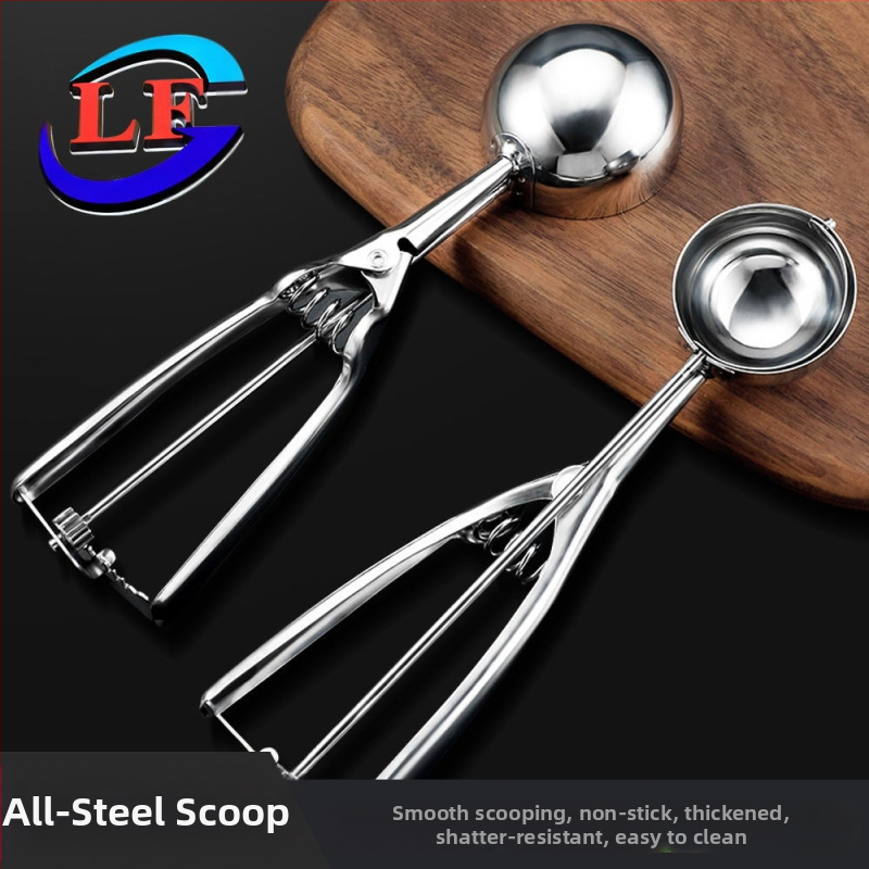 Nerūdijančio plieno ledų šaukštelis, ledų šaukštelis, vaisių kamuoliukų kasimo šaukštelis, sutirštintas, lengvai valomas ledų šaukštelis, ledų kamuoliukų kasimo šaukštelis