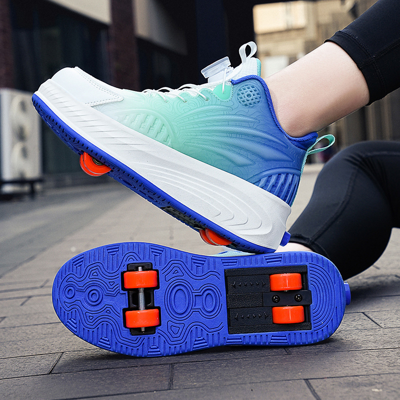 Bu Lego Heelys apavi Četrriteņu automātiskās skrituļslidas Automātiskās četrriteņu skrituļslidas Trīša apavi ar riteņiem
