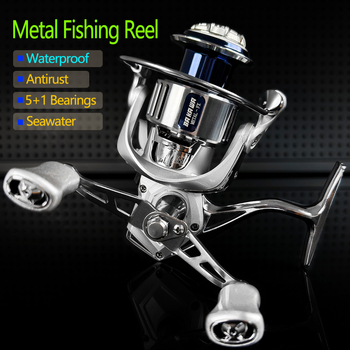 Въртящо се колело от метална тел с чаша, водоустойчив лагер от неръждаема стомана, съотношение на скоростта 5.2:1, риболовна макара 2000-7000