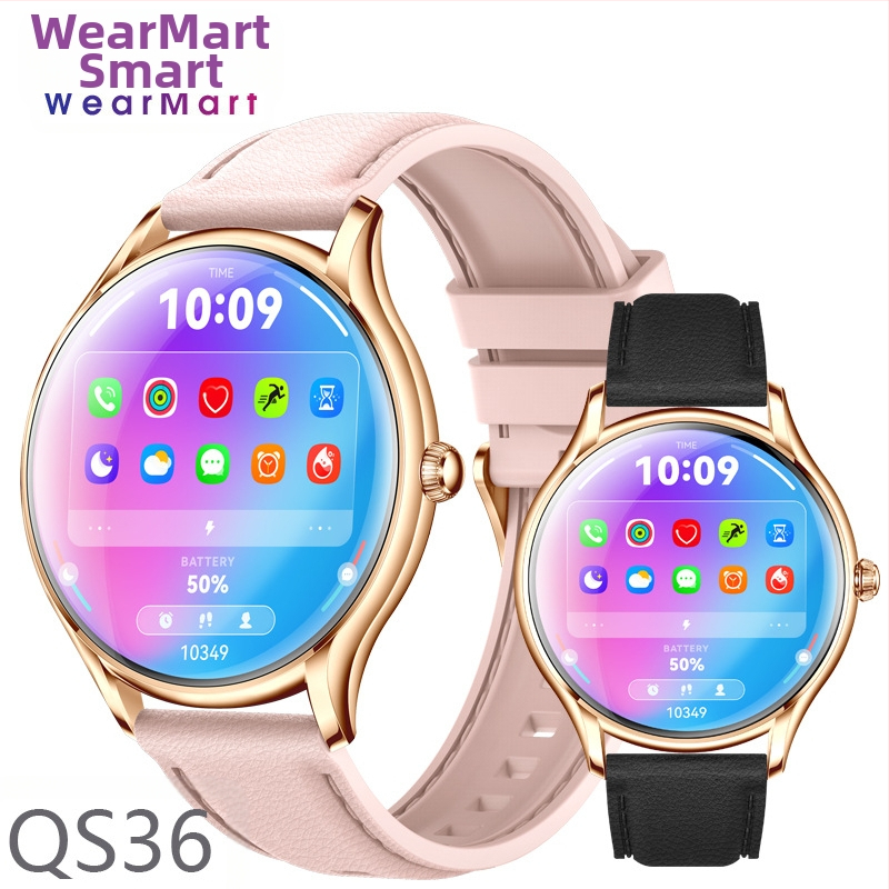 Új QS36 okosóra HD AMOLED kijelzővel, fém ultravékony sportóra, egészséges pulzusmérővel, vér oxigénszint méréssel, Bluetooth hívás