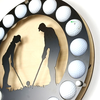 Piiriülene loominguline golfihoidik metallist siluetiga golfikeppide komplekt dekoratiivsete rauast kaunistustega