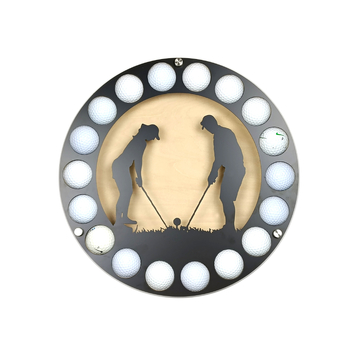 Piiriülene loominguline golfihoidik metallist siluetiga golfikeppide komplekt dekoratiivsete rauast kaunistustega