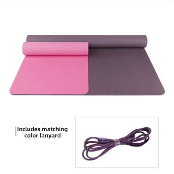 Στρώμα γιόγκα TPE μονόχρωμο κατάλληλο για οικιακή χρήση, αθλητική γυμναστική, στρώμα γιόγκα με επένδυση και διεύρυνση, παχύρρευστο διπλό στρώμα γιόγκα TPE