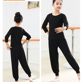 Детско танцово облекло за момичета, пролетно-летно, с дълги и къси ръкави, облекло за малки деца, дрехи за представления, разделени дрехи, туту Yi Heng