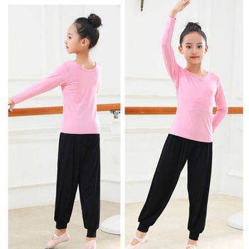 Детско танцово облекло за момичета, пролетно-летно, с дълги и къси ръкави, облекло за малки деца, дрехи за представления, разделени дрехи, туту Yi Heng