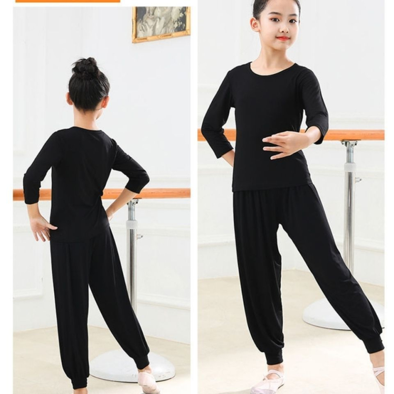 Детско танцово облекло за момичета, пролетно-летно, с дълги и къси ръкави, облекло за малки деца, дрехи за представления, разделени дрехи, туту Yi Heng