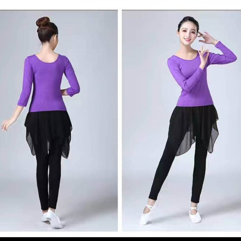 Детско танцово облекло за момичета, пролетно-летно, с дълги и къси ръкави, облекло за малки деца, дрехи за представления, разделени дрехи, туту Yi Heng