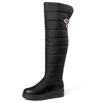 35-44 μεγάλα παπούτσια πάνω από το γόνατο μπότες χιονιού μακριές μπότες χειμωνιάτικες ζεστές γυναικείες μπότες muffin bottom ξένο εμπόριο γυναικείες μπότες μονοκόμματη παράδοση