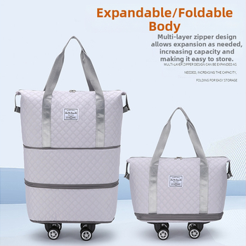 Ceļojuma soma, paplašināma, salokāma, lielas ietilpības, universāla, trīsslāņu, pagarināta iekāpšanas soma, pārvietojama uzglabāšanas soma