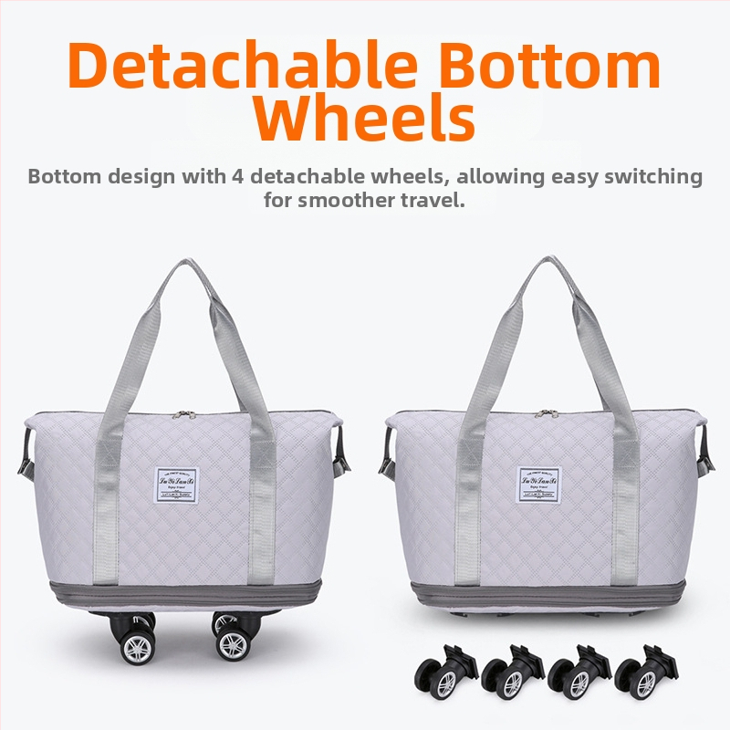 Пътна чанта, разширяема сгъваема, с голям капацитет, универсална колела, трислойна удължена чанта за качване, чанта за съхранение при преместване