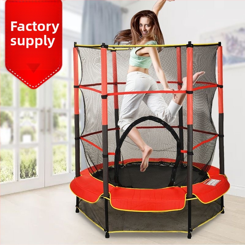Трансграничен детски батут за домашен батут за вътрешен батут за фитнес на открито със защитна мрежа, семейни играчки, висококачествена защитна мрежа