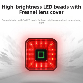 „Enlee“ dviračio galinis žibintas stabdžiams išmanusis galinis žibintas įkrovimui LED vandeniui atsparus naktinio važiavimo įspėjamasis žibintas važiavimo įranga