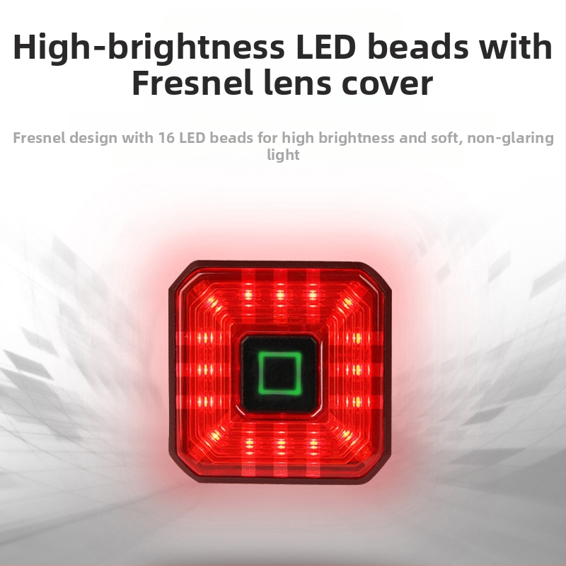 „Enlee“ dviračio galinis žibintas stabdžiams išmanusis galinis žibintas įkrovimui LED vandeniui atsparus naktinio važiavimo įspėjamasis žibintas važiavimo įranga