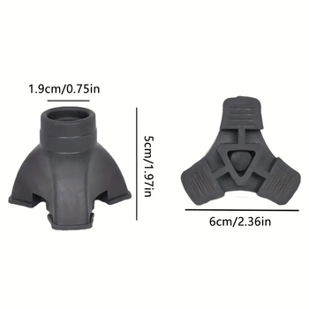 2 τεμάχια κάλυμμα ποδιών για μπαστούνι πεζοπορίας, αντιολισθητικό τριγωνικό κάλυμμα ποδιών από καουτσούκ, κάλυμμα ποδιών με πατερίτσα