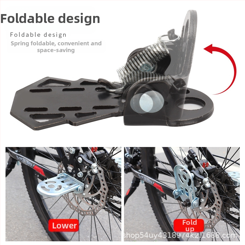 Dviračio galinės sėdynės pedalas sulankstomas kalnų dviratis elektrinis universalus vaikams galinių ratų valdomas kojų aksesuaras