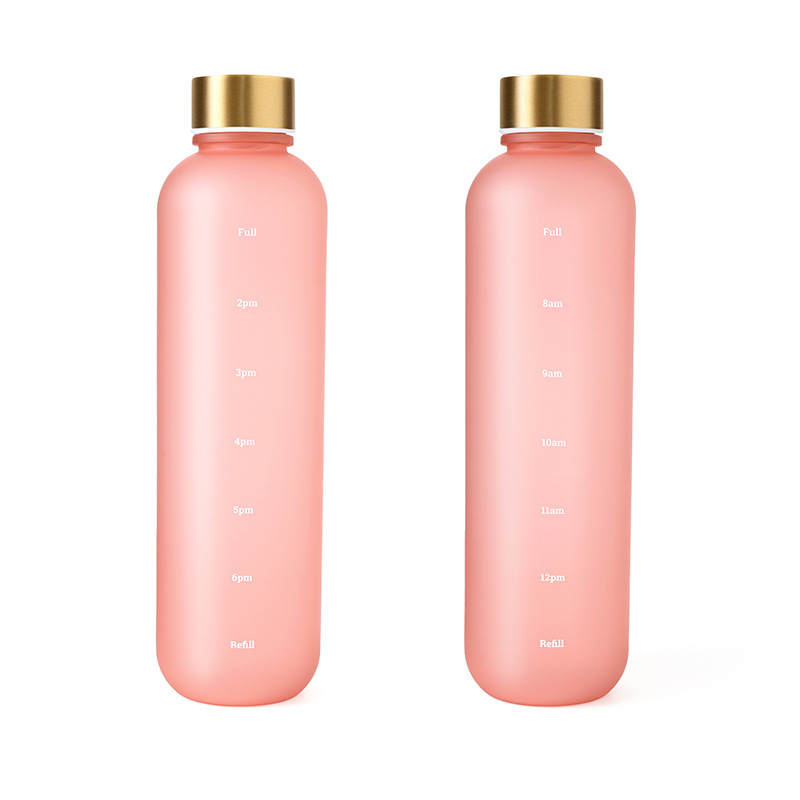 1000ml välistingimustes sportimiseks mõeldud veepudel suure mahutavusega jäätunud gradientvärvi spordiveetass roostevabast terasest kattega plasttops