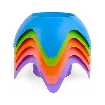 Kreatív kültéri strandpohártartó hordozható műanyag tálca strandkemping multifunkcionális műanyag tárolóállvány