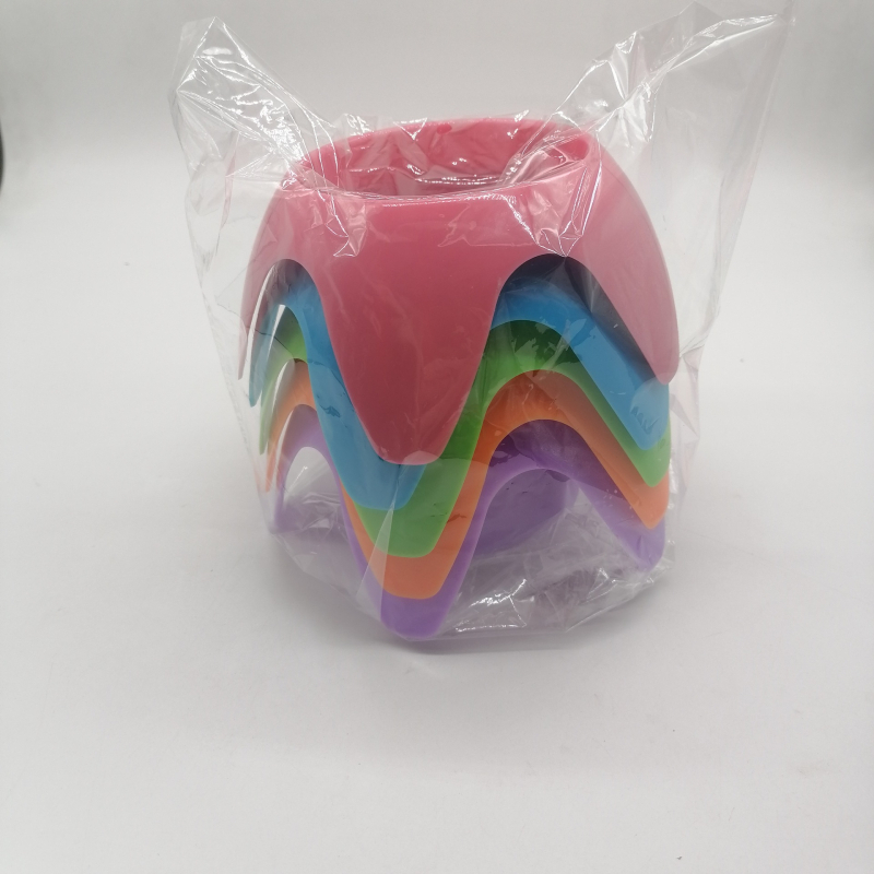 Kreatív kültéri strandpohártartó hordozható műanyag tálca strandkemping multifunkcionális műanyag tárolóállvány