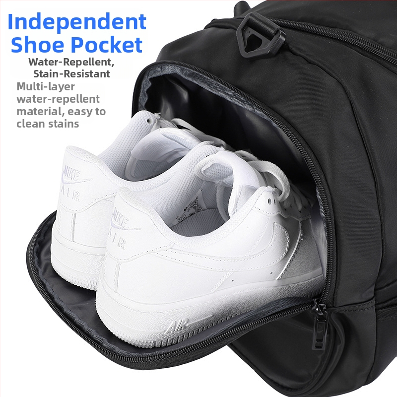 Спортна чанта с голям капацитет, мъжка пътна чанта, чанта за плуване, спортна тренировъчна раница, чанта за багаж за сухо и мокро разделяне