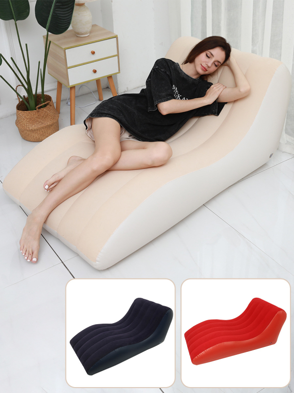 Piiriülesed plahvatused täispuhutav laisk flokeeriv diivan lamav vaba aja täispuhutav diivan kaheosaline komplekt pedaalidega erinevates stiilides