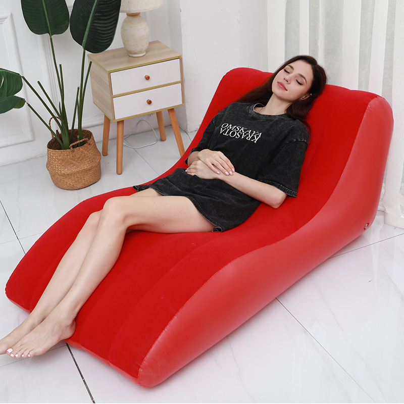 Piiriülesed plahvatused täispuhutav laisk flokeeriv diivan lamav vaba aja täispuhutav diivan kaheosaline komplekt pedaalidega erinevates stiilides