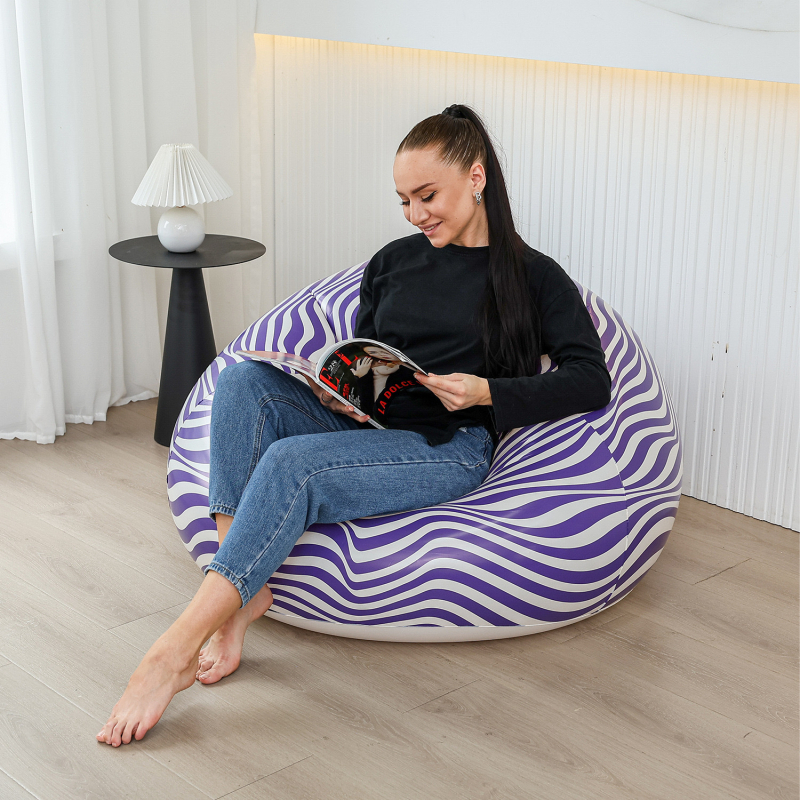 Piiriülesed plahvatused täispuhutav laisk flokeeriv diivan lamav vaba aja täispuhutav diivan kaheosaline komplekt pedaalidega erinevates stiilides