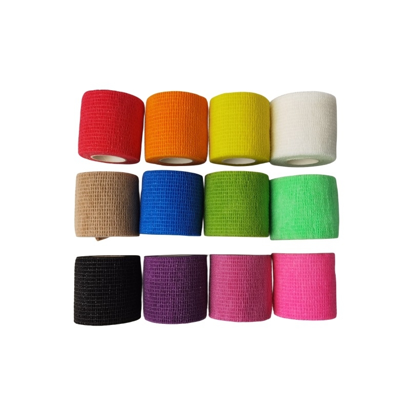 12 spalvų 1 pakuotė eksportuojama spalva 5 cm * 4,5 m neaustinis lipnus tvarstis lipnus elastingas tvarstis sportinė apsauga