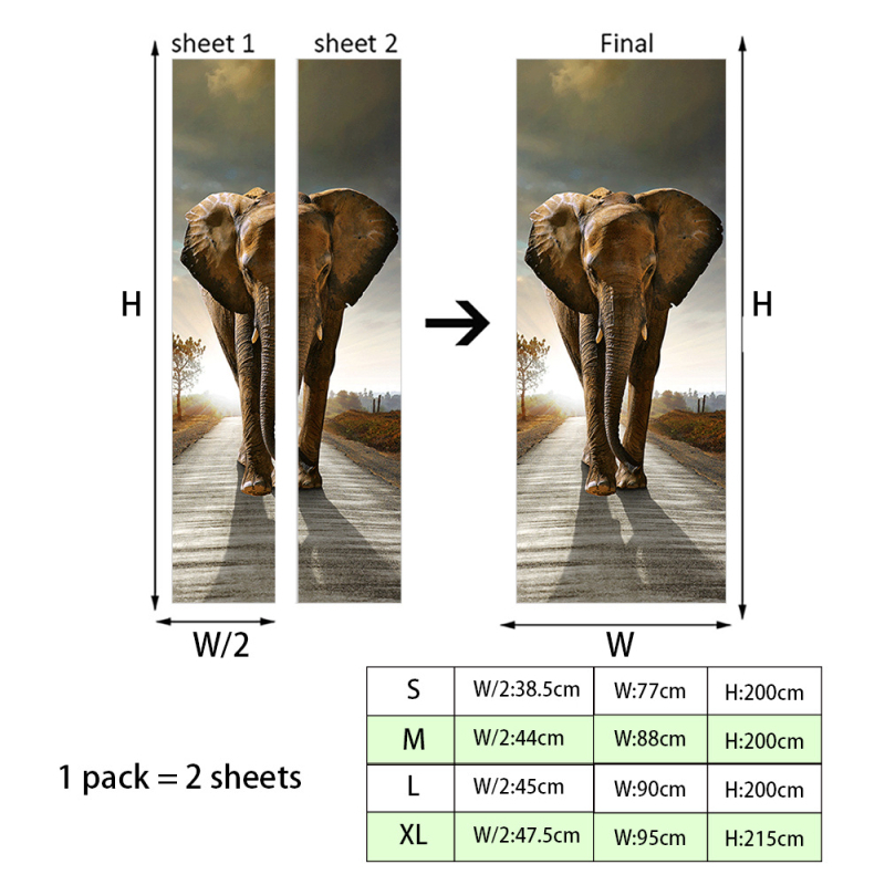 Shangyi 3D bejárati ajtó gardrób dekoratív fali matricák öntapadós fürdőszoba ajtó felújítás ajtó matricák otthon vízálló és tartós