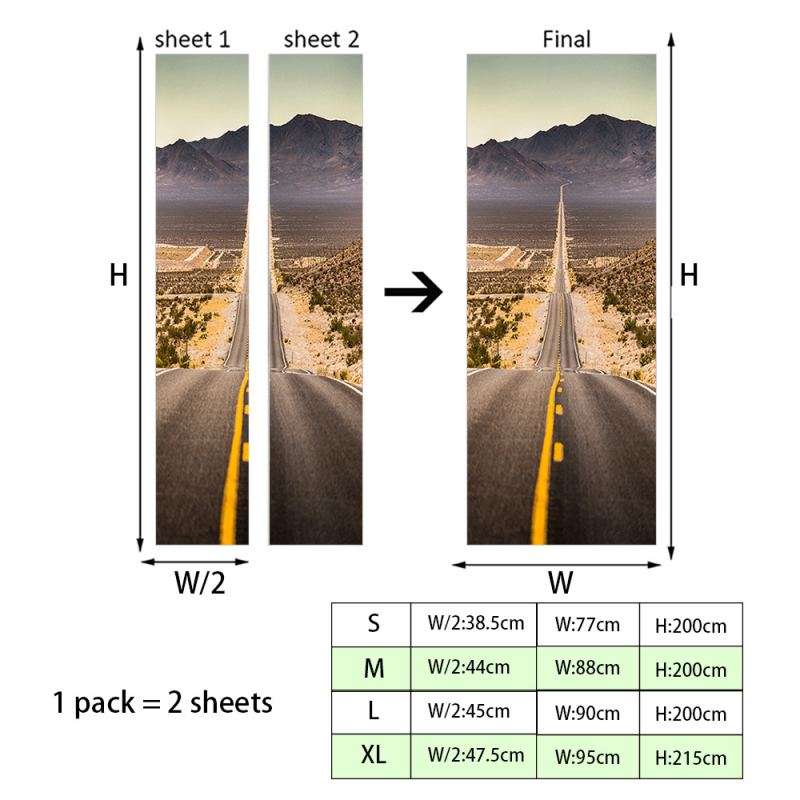 Shangyi 3D bejárati ajtó gardrób dekoratív fali matricák öntapadós fürdőszoba ajtó felújítás ajtó matricák otthon vízálló és tartós