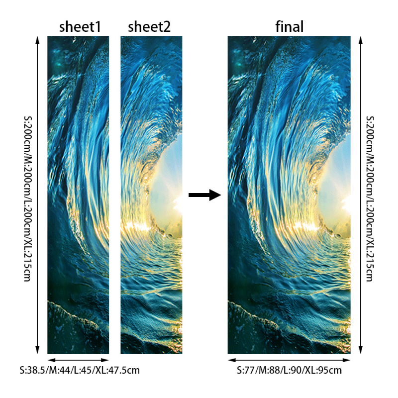 Shangyi 3D bejárati ajtó gardrób dekoratív fali matricák öntapadós fürdőszoba ajtó felújítás ajtó matricák otthon vízálló és tartós