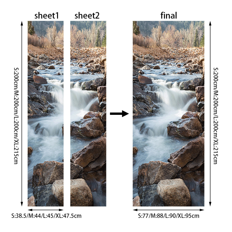 Shangyi 3D bejárati ajtó gardrób dekoratív fali matricák öntapadós fürdőszoba ajtó felújítás ajtó matricák otthon vízálló és tartós