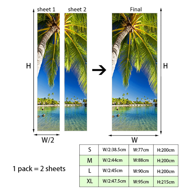 Shangyi 3D bejárati ajtó gardrób dekoratív fali matricák öntapadós fürdőszoba ajtó felújítás ajtó matricák otthon vízálló és tartós