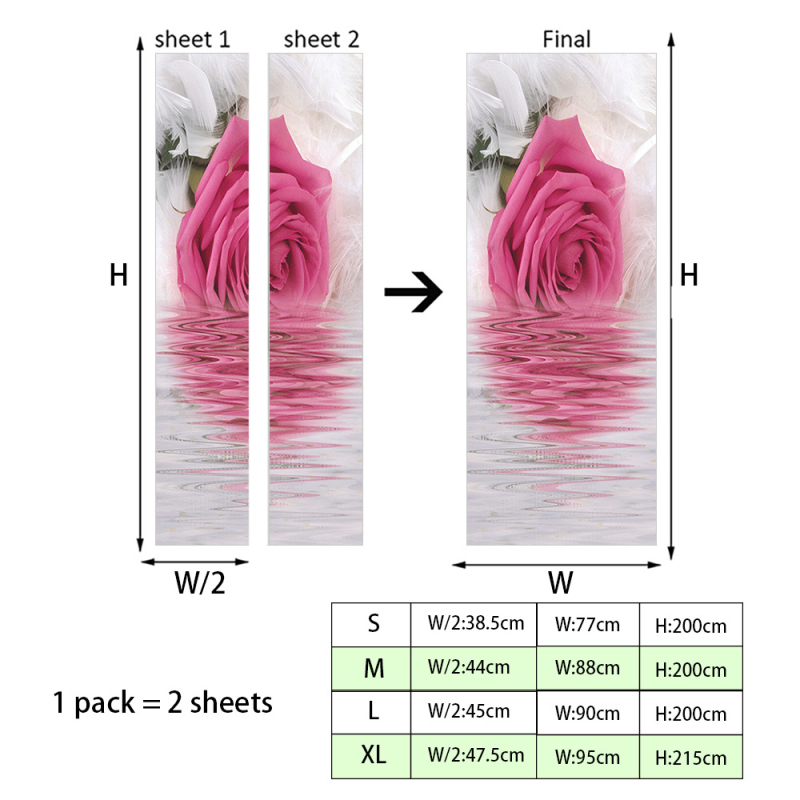 Shangyi 3D bejárati ajtó gardrób dekoratív fali matricák öntapadós fürdőszoba ajtó felújítás ajtó matricák otthon vízálló és tartós